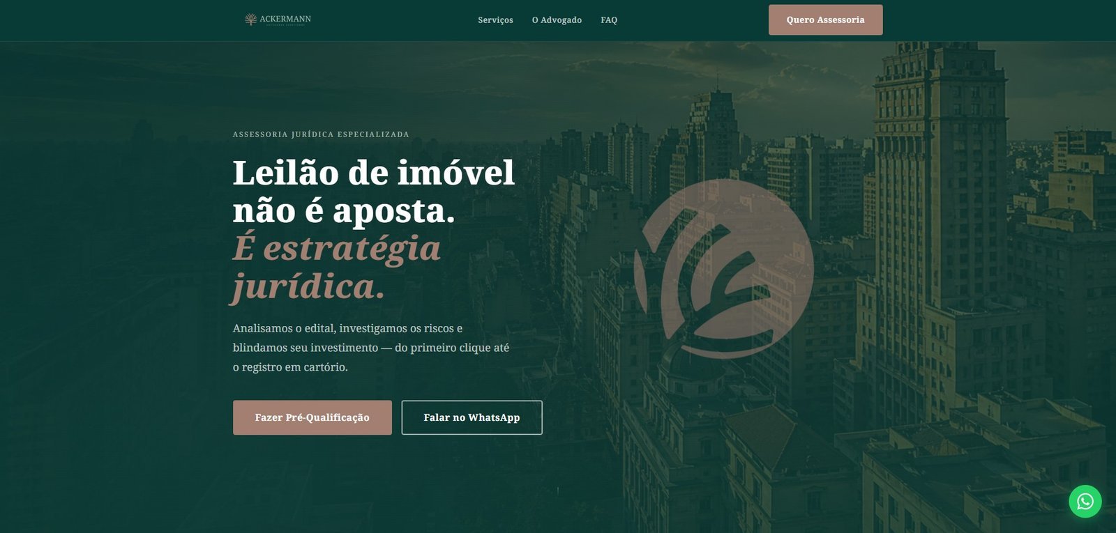 Preview do site Ackermann Advogados