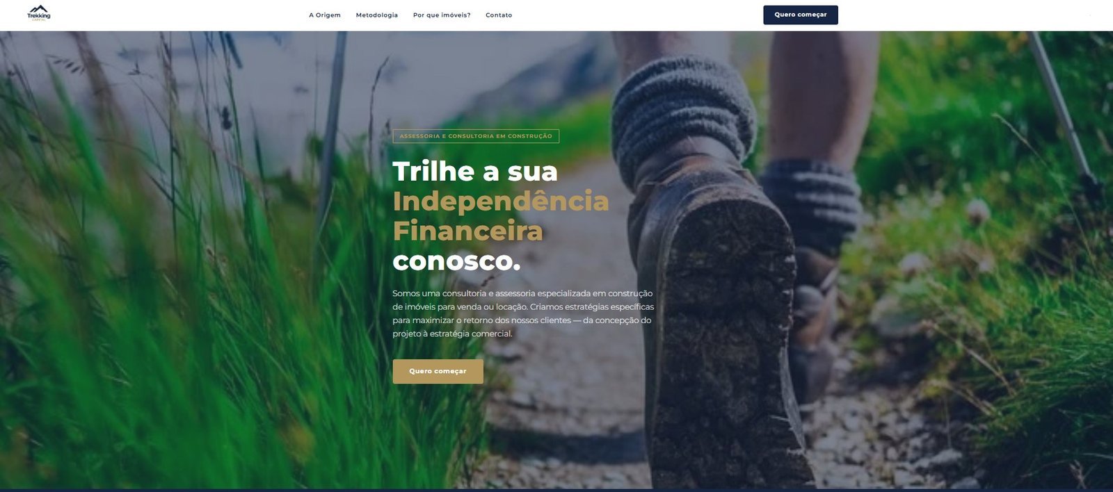 Preview do site Trekking Capital