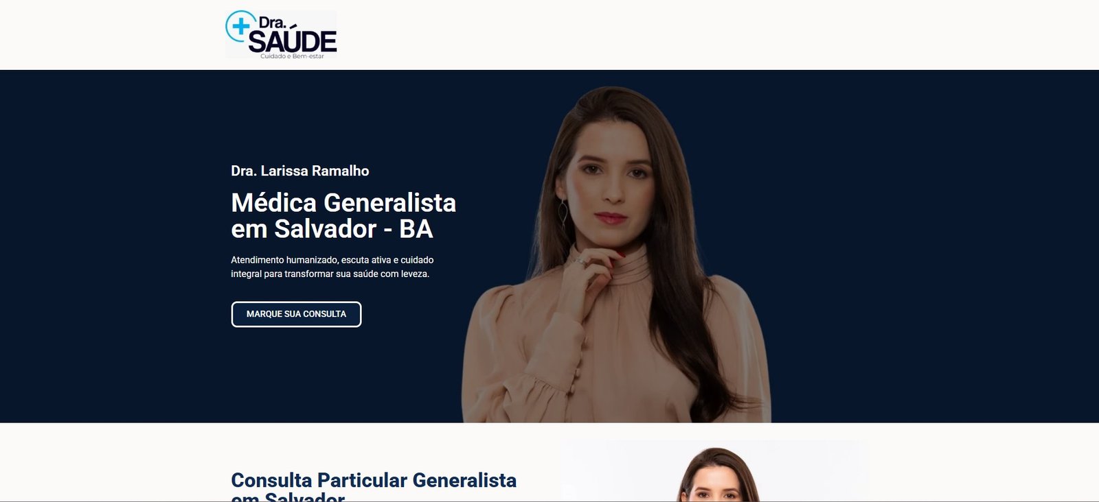 Preview do Landing Page Dra. Larissa Ramalho