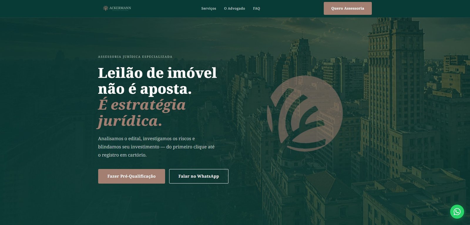 Preview do site Ackermann Advogados